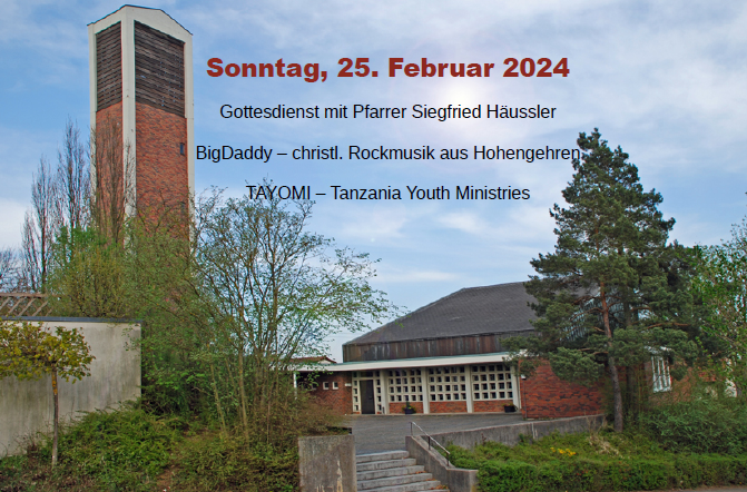 Tayomi Gottesdienst am 25. Februar