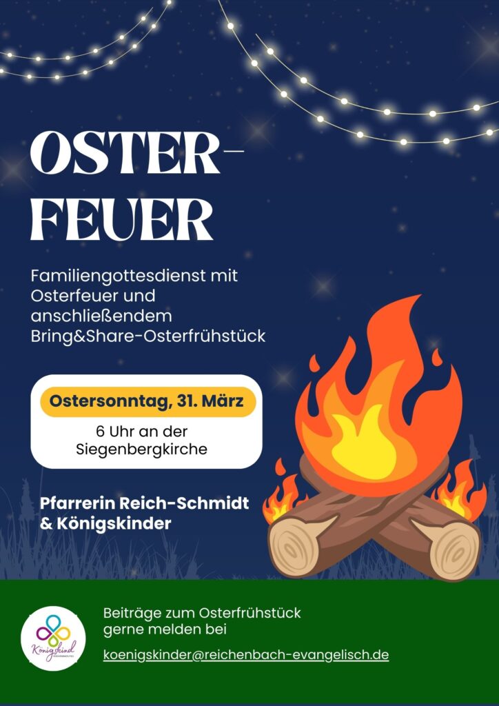 Familien Gottesdienst mit Osterfeuer